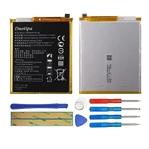 Duotipa Batteria di ricambio HB366481ECW compatibile con Huawei P9 P9 Lite P20 Lite Honor 8 batteria con attrezzi