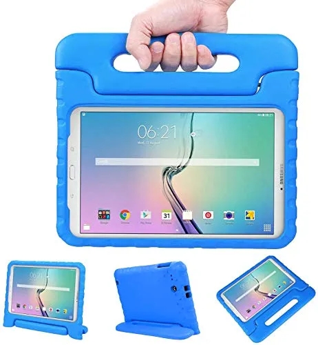 NEWSTYLE Samsung Galaxy Tab E 9.6 Pollici Eva Cover, Custodia Antiurto Portatile per Bambini con Supporto per Cellulare Tablet Funzione leggio per Samsung Tab E SM-T560/SM-T561 9.6" Blu