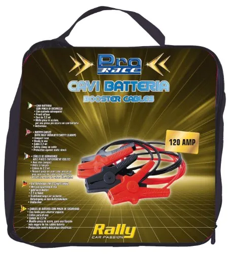 Rally 11227 - Cavi Batteria, 120 AMP, 2,2 mt x 7,4 mm, 2