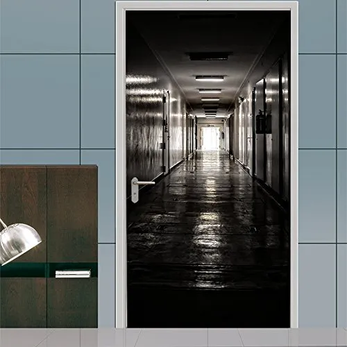 Adesivi Murali Per Porte Murali In 3D Corridoio Tranquillo Adesivi Per Porte Murali Autoadesivi Decorazione Per Interni In Vinile Adesivo Per Porta Per La Decorazione Domestica 90X210CM