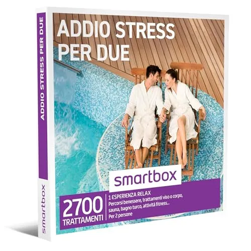 smartbox - Cofanetto Regalo per Uomo o Donna - Addio Stress per Due - Idee Regalo Originale - 1 Esperienza Relax per 2 Persone