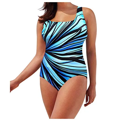 Kinlene Taglie Forti Donna Un Pezzo Sport Nuoto Costume da Bagno Imbottito Monokini Costumi da Bagno Set Bikini Push-Up