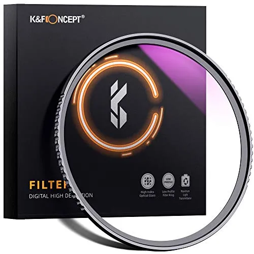 K&F Concept Filtro UV 55mm Protezione Ultravioletto con MRC Multifunzione per Obiettivo 55mm con Coperchio