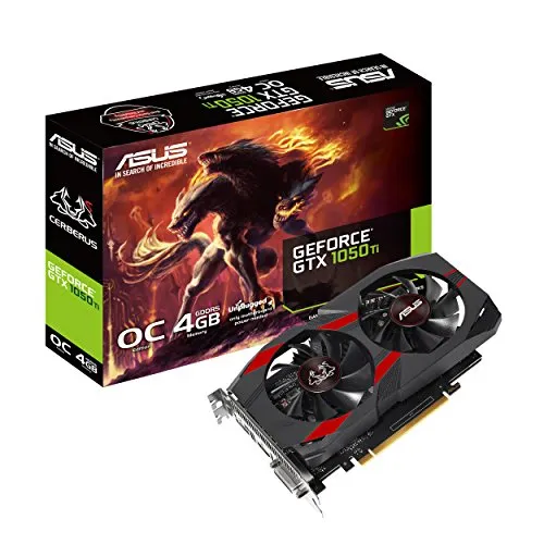 ASUS Cerberus GeForce® GTX 1050 Ti 4GB OC Edition GDDR5 Gaming Card (Cerberus-GTX1050Ti-O4G)