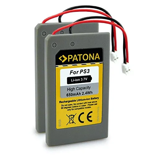 PATONA 2x Batteria sostituisce LIP1359, LIP1859, LIP1472 compatibile con Playstation 3 PS3 Controller