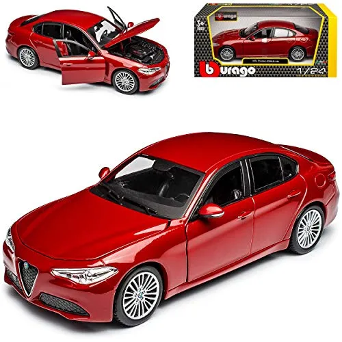 Alfa Romeo Giulia tipo 952 berlina rosso metallizzato di ultima generazione dal 2016 1/24 Bburago, modello auto
