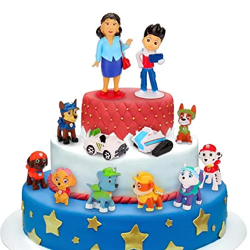 Cake topper, 12 mini figure, decorazioni per torte, mini figure, cake toppers, forniture per decorazioni per torte per feste, Torta Compleanno Toppers, Decorazioni per Bambini