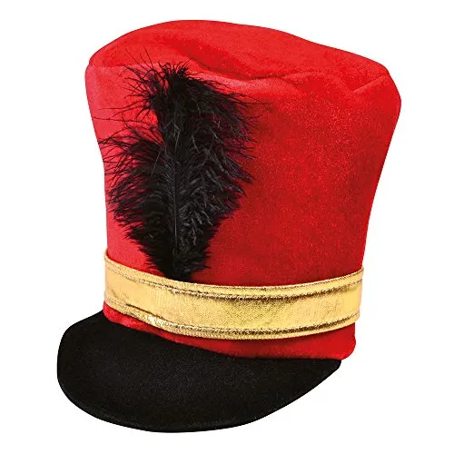 Bristol Novelty- Cappello Soldier Rosso, Colore, Taglia Unica, BH530