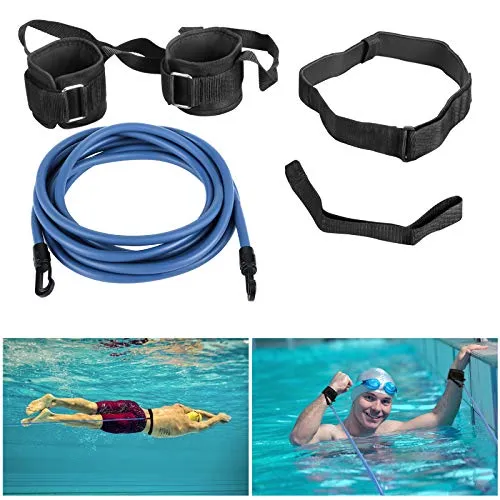 Cintura da Nuoto, Wokkol Cintura per il Nuoto, Elastico per il Nuoto, Cintura Nuoto, Corda da Allenamento per Elastico da Nuoto, Cinghia per Nuoto, per Bambini/Professionisti/Dilettanti (4M)