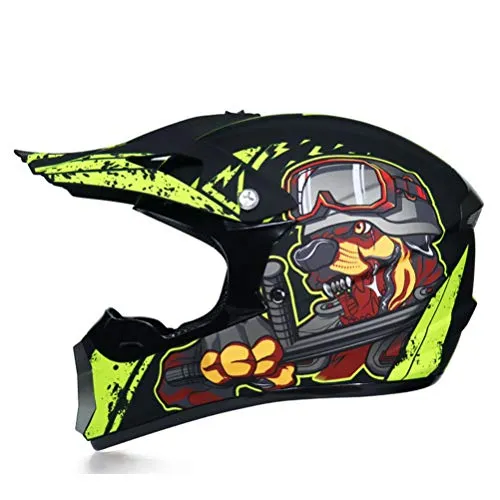 Casco Motocross in fibra di carbonio con occhiali Guanti Casco moto Casco integrale Moto Off Road Touring Racing Helme DOT