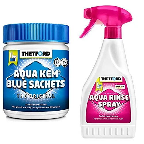 THETFORD 200413 Aqua Kem Blue Sachets & 200210 Aqua Rinse Spray