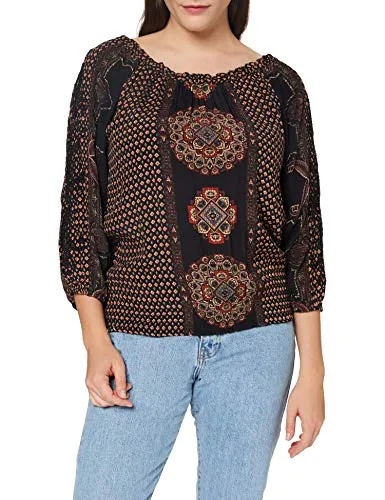 Desigual BLUS_Karin Camicia, Nero, S Donna