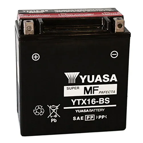 Batteria sigillata Yuasa YTX16-BS 12 V 14 Ah 230 CCA acido incluso