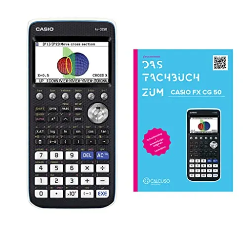 Casio Calcolatrice grafica FX-CG50 con display a colori ad alta risoluzione + libro professionale CALCUSO [Lingua tedesca]