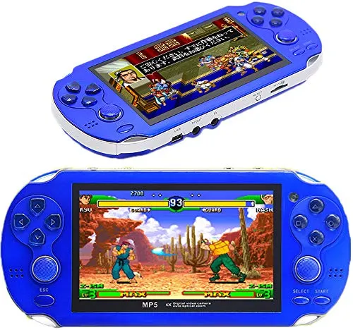 SJNSJN Console di Gioco Arcade Portatile 4.3 Pollici 8GB PSP HD MP5 USB Ricaricabile Costruito in 10000 Giochi per Adulti Adolescenti Bambini Ragazzi Ragazze