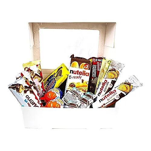 Scatola Cioccolatini Regalo | Nutella & Kinder Bueno, Kinder Joy | Regalare per Compleanni, Anniversari, Natale | Confezione Assortita di . +15 Un. Gift Box [IAMI]