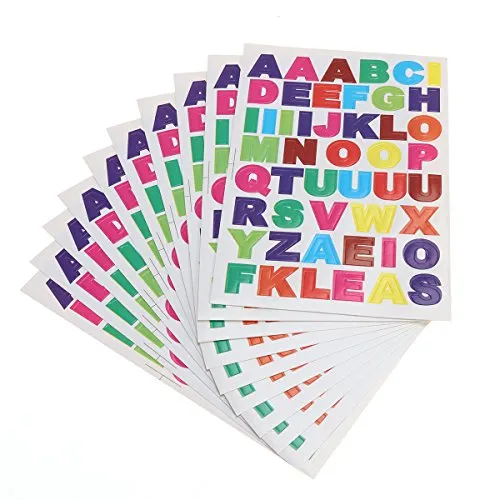 Ultnice 10 fogli adesivi alfabeto colorato lettera adesivi per scrapbooking a alla Z