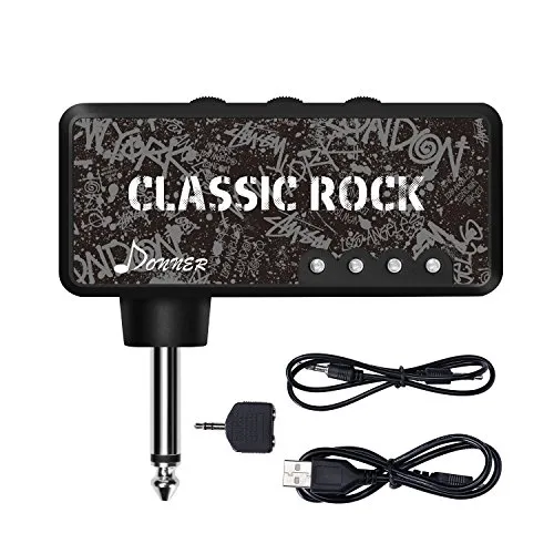 Donner Classic Rock Mini Amplificatore per Chitarra Amplificatore da tasca per Cuffie
