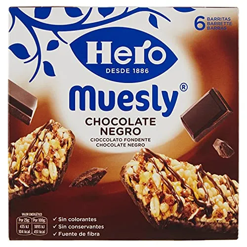 Hero Barrette ai Cereali Muesli Cioccolato Fondente