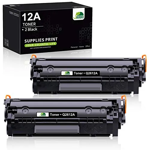 JARBO Q2612A Toner Compatibile per HP 12A (Q2612A) per HP LaserJet 1010 1012 1015 1018 1020 1022 1022n 1022nw 3015 3020 3030 3050 3052 3055 M1005 M1319 M1319f, Nero, Confezione da 2