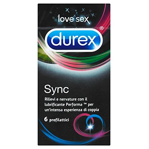 Durex Sync Preservativi, 6 Profilattici