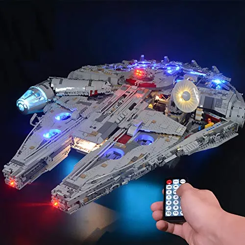 LODIY Luci LED Kit di Luce Light con Telecomando per Lego 75192 Millennium Falcon (Modello Lego Non Incluso)