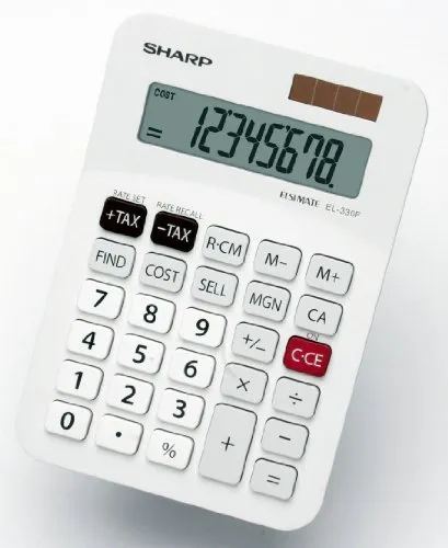 SHARP EL330FB DESKTOP CALCULATOR WHITE