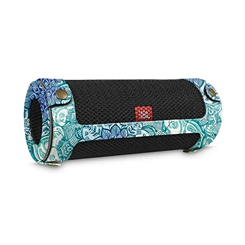 Fintie Custodia Cover per JBL Flip 4 - Copertura Protettiva Case con Cintura Rimovibile Per JBL Flip 4 Altoparlante Bluetooth Portatile, Emerald Illusions