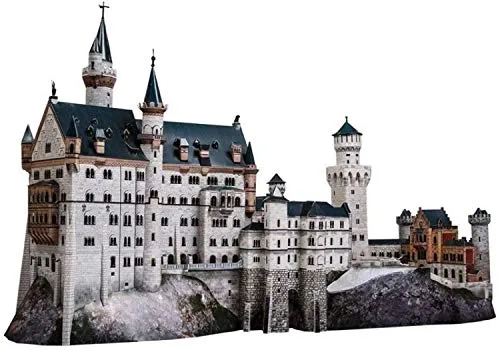 Keranova Keranova157 Puzzle 3D del Castello di Neuschwanstein, Scala 1:250, 70 x 24 x 36 cm, in Cartone