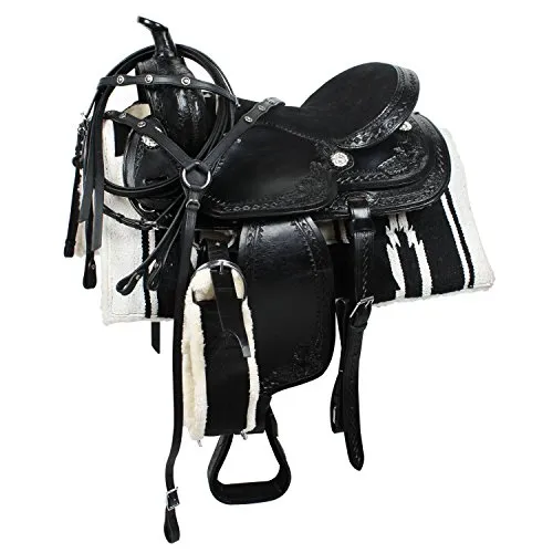 SILVER STAR Sella Western Amigo Completa Nero 16” = 40 cm