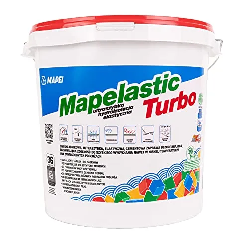 Malta bicomponente per impermeabilizzazione 18kg Mapelastic Turbo Mapei
