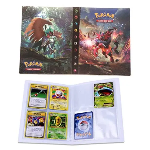 Porta Carte Pokemon, Raccoglitore Carte Pokémon, Album per Carte Pokemon GX, può ospitare 120 Carte a Caricamento Singolo o 240 a Doppio Caricamento (Incineroar)