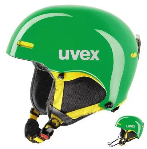 Uvex 5 Race - Casco da sci e snowboard, colore: verde/giallo, Bambini, verde, 59-62
