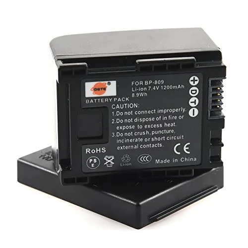 DSTE Ricambio Batteria per Canon BP-809 FS406 FS46 HFS30 HFM41 HFM400 HF10 HF100 FH11 HG20 HG21 M306 M31 M36 S20 S200 S21