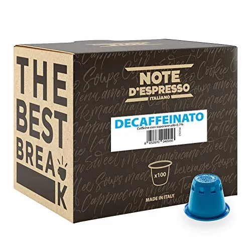 Note D'Espresso Decaffeinato Caffè in Capsule esclusivamente Compatibili con Sistema Nespresso* - 560 g (100 x 5.6 g)
