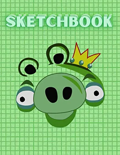 the green pig king sketch book: angrybirds notebook
