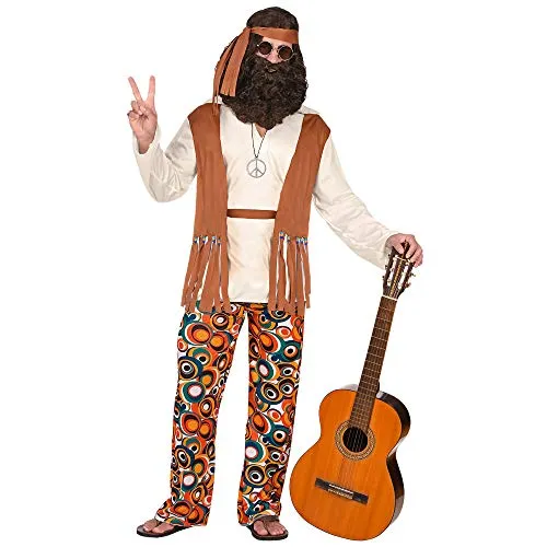 WIDMANN MILANO PARTY FASHION- Widmann Costume da Hippie per Adulti, Multicolore, m, 02592