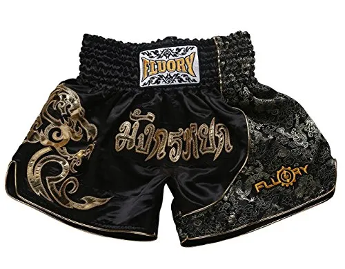 FLUORY Pantaloncini Muay Thai, MMA Pantaloncini Abbigliamento Training Cage Fighting Grappling Arti Marziali Kickboxing Pantaloncini Abbigliamento