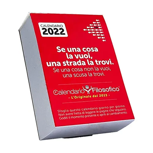 CALENDARIO FILOSOFICO 2022 - A6 PICCOLO 10 X 14 CM - CON SUPPORTO IN CARTONE