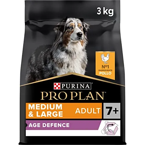 Purina Pro Plan Age Defence Medium e Large Adult 7+ Crocchette Cani, 4 Confezioni da 3 kg