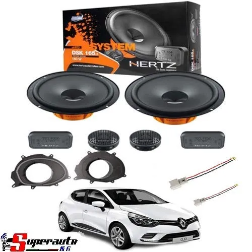 Hertz DSK 165 dsk165.3 Altoparlanti 2 vie + Supporti Casse Anteriore Renault Clio IV Dal 2012 Al 2019