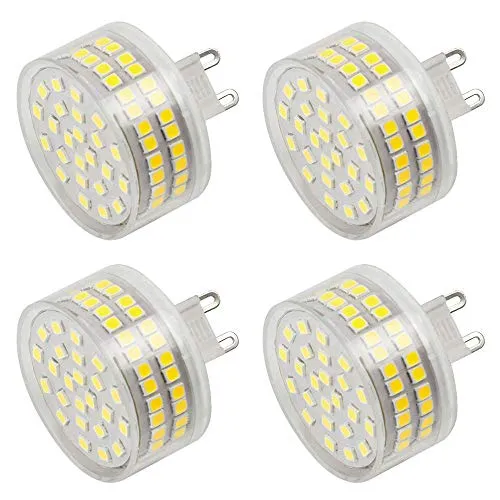 MENGS - 4 lampadine LED G9, 800 lm, 12 W, per la sostituzione di lampadine alogene da 95 W, 6000 K, luce bianca fredda, angolo di diffusione: 360°, CRI>80, AC 220-240 V