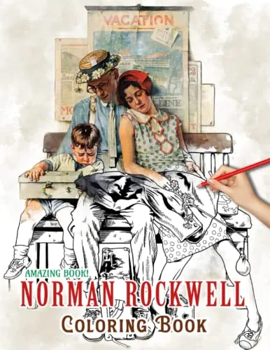 Norman Rockwell Coloring Book: Creative Heaven Classic Coloring Pages With Relaxing Illustrations For All Colorists