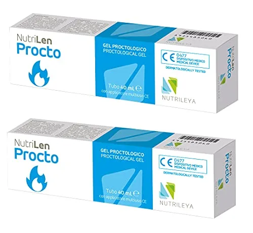 NutriLen Procto, 80ml - Crema Naturale per Varicosa Emorroidaria, Ragadi Anali - Con Amamelide, Tea Tree, Acido Ialuronico, Olivo e Fico d'India - Applicatore Incluso - Made in Italy - Nutrileya