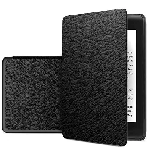 IVSO Custodia Cover per Nuovo Kindle (10th Generation, 2019), Slim Smart Protettiva Custodia Cover in pelle PU per Nuovo Kindle (10ª generazione, modello 2019) E-reader, Black