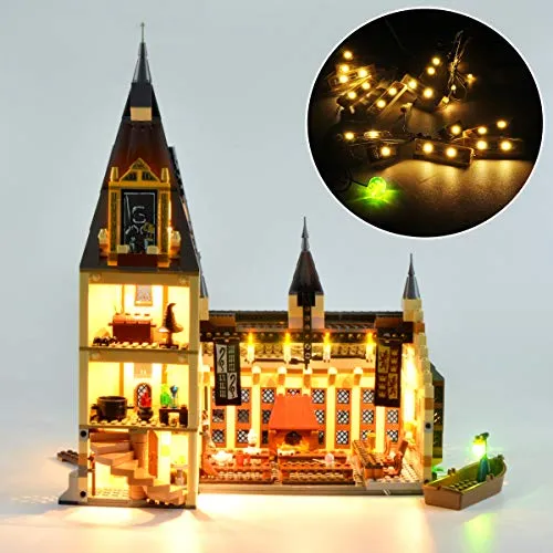 BouBou Kit Luci A Led Solo Per Giocattoli Lego 75954 Tower Castle Great Hall