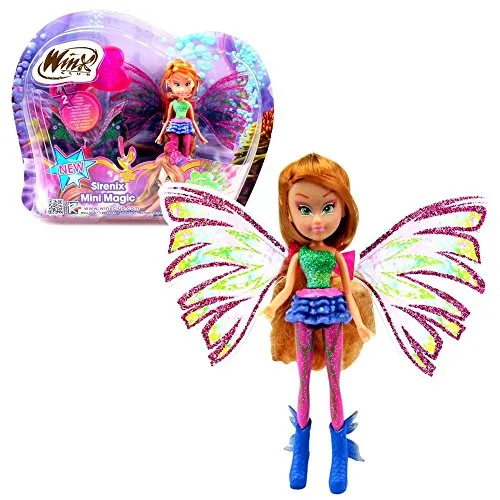 Winx Club Flora | Sirenix Mini Magic Bambola Fata con Trasformazione 12 cm