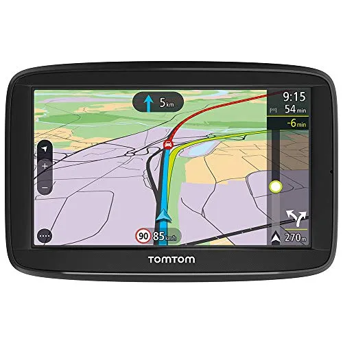 TOMTOM Navigatore satellitare Via 52 Europe Traffic Navigatore satellitare (13 cm/ (5 pollici), comandi vocali, vivavoce Bluetooth vivavoce, assistente di corsia, 3 mesi di autovelox (su richiesta), mappe di 48 Paesi europei), Nero