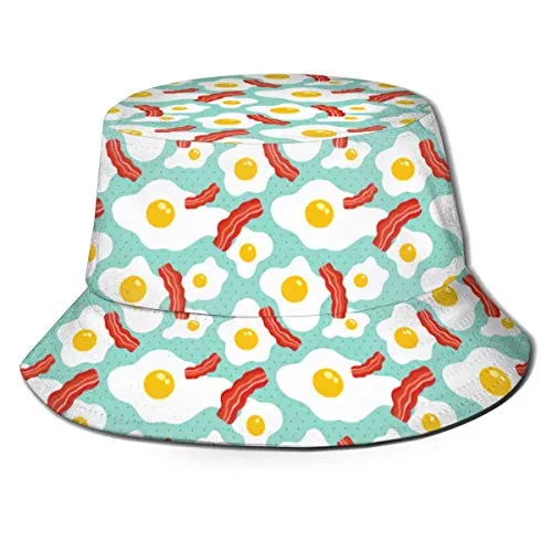 Cappello a Secchiello Fantasia di Pancetta affumicata Cappelli da Pesca Berretti Cappelli da Sole Cappelli protettivi Traspiranti Unisex