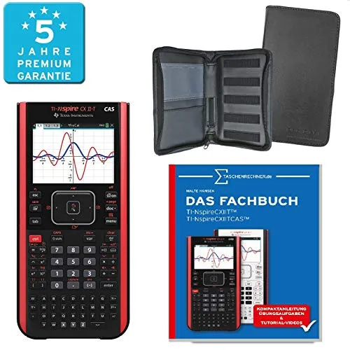 TI-Nspire CX II-T CAS - Pacchetto scolastico + custodia protettiva + libro di calcumio